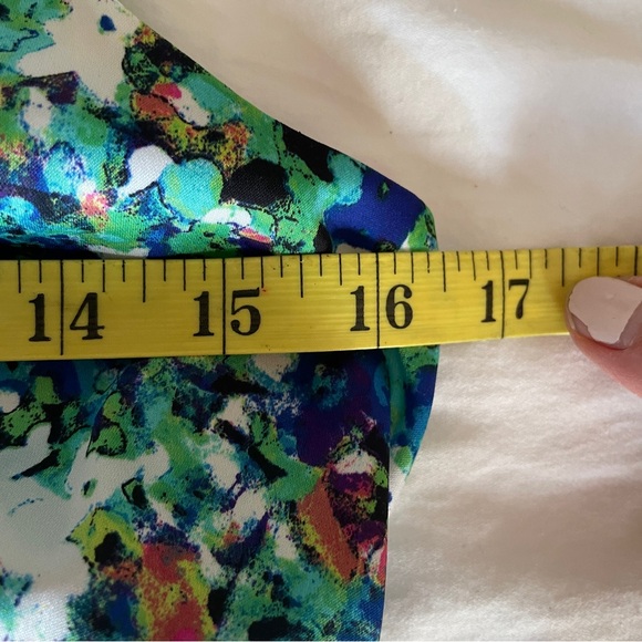 Ann Taylor Abstract Flower Print A-Line Dress - Picture 7 of 12